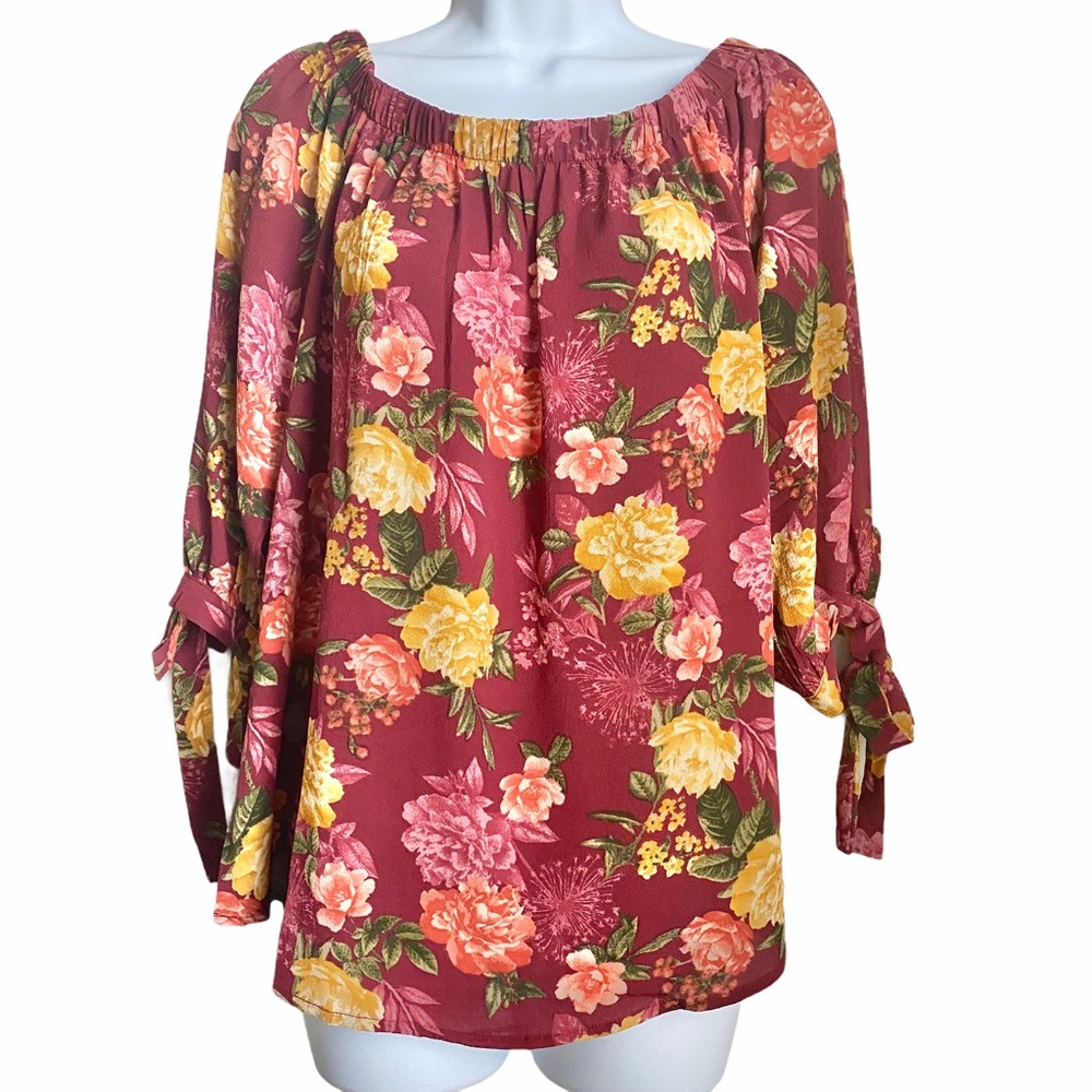 Zenobia Multi Color Floral Top